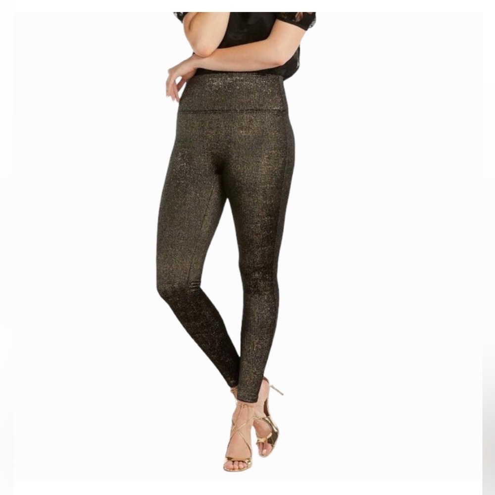 Spanx Velvet Shine High Rise Leggings medium workwear holiday‎ staple minimalist